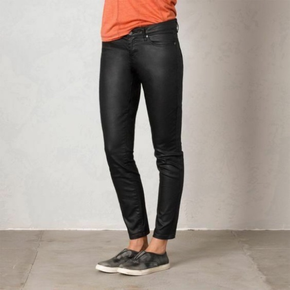 Prana Black Jett Coated  Low Rise Fitted